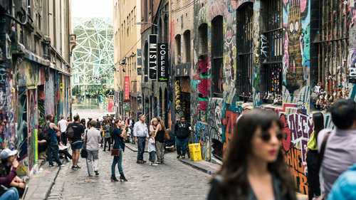 Hosier Lane, Melbourne – the home of ICLR + CORO 2024