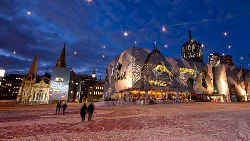 Federation Square, Melbourne – the home of ICLR + CORO 2024